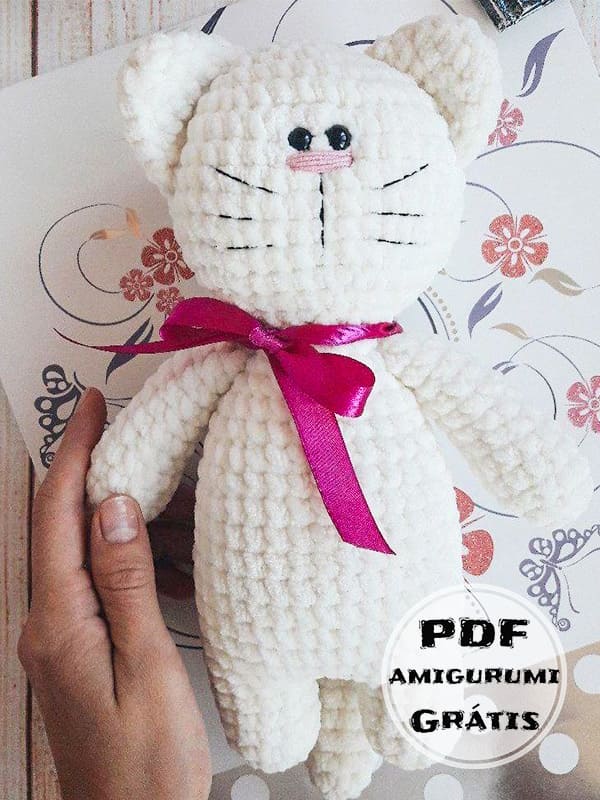 PDF Crochê Gato de pelúcia Receita de Amigurumi Grátis (1)