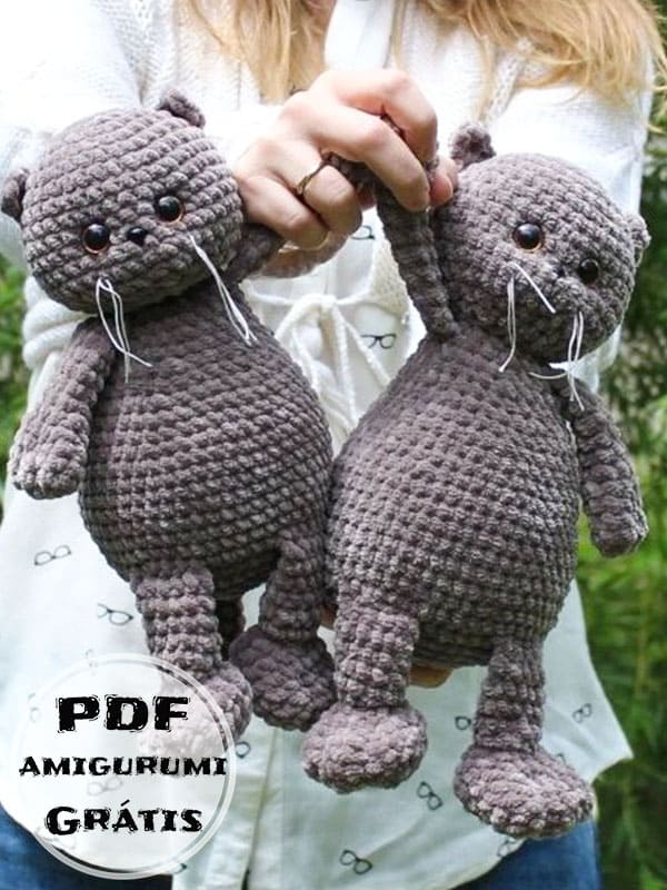 PDF Crochê de Basik o Gato Receita de Amigurumi Grátis