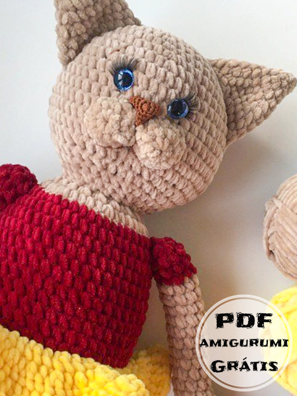 PDF Crochê de Gato Receita de Amigurumi Grátis