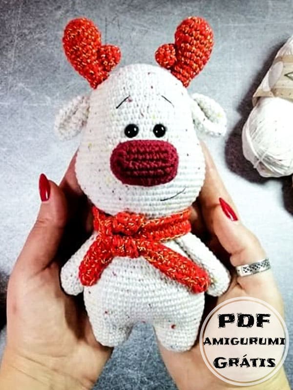 PDF Crochê de Natal Rena Receita de Amigurumi Grátis