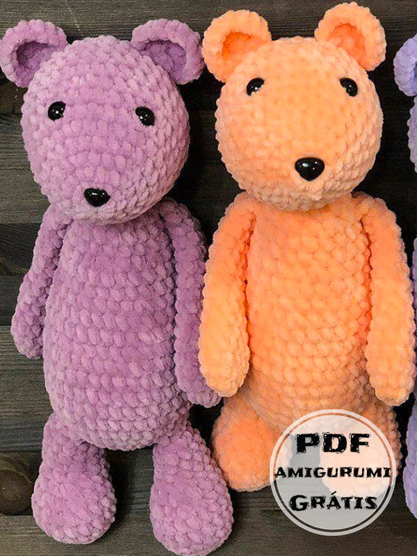 PDF Crochê de Urso Receita de Amigurumi Grátis