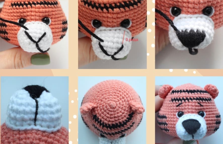 PDF Crochê Mini Tigre Receita de Amigurumi Grátis