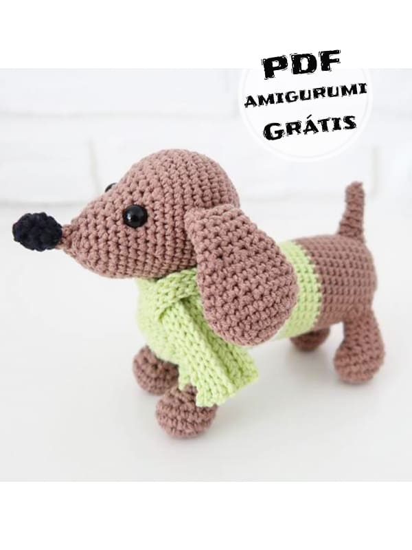 PDF Crochê de Cachorro Fofinho Receita de Amigurumi Grátis