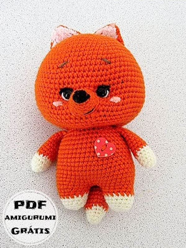 PDF Crochê de Pequeno Raposa Receita de Amigurumi Grátis