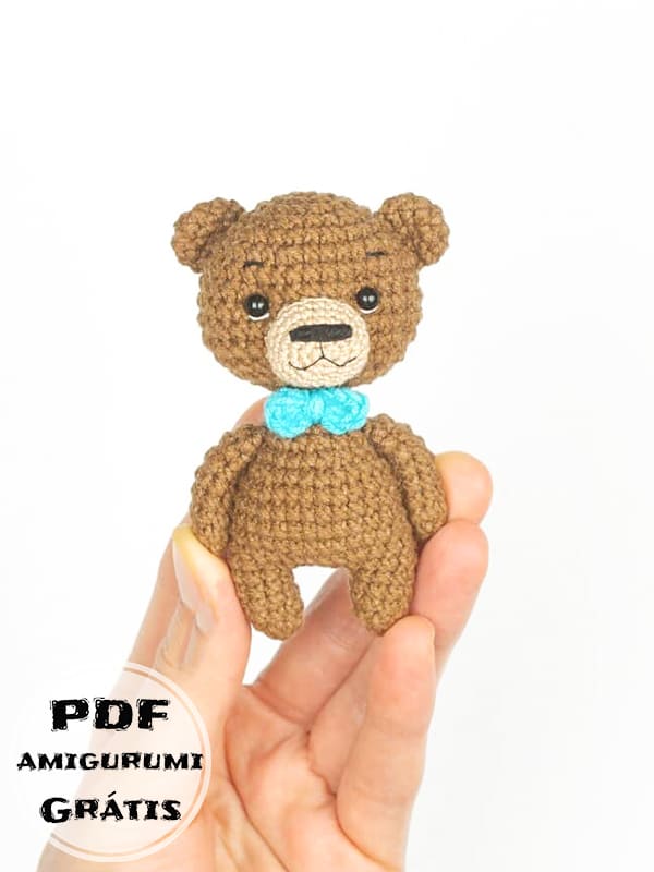 PDF Crochê de Pequeno Urso Receita de Amigurumi Grátis