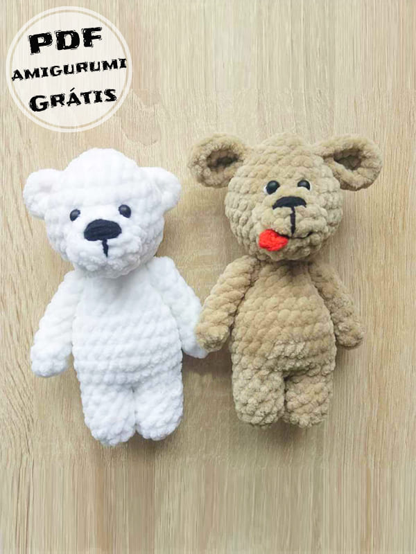 PDF Crochê de Ursinho e Cachorro Receita de Amigurumi Grátis