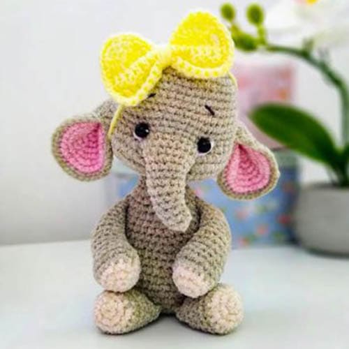 Elefante Molly Crochê Receita de Amigurumi PDF Grátis