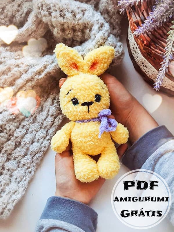 Pelúcia Coelhinho Bonitinho Amigurumi Receita de PDF Grátis