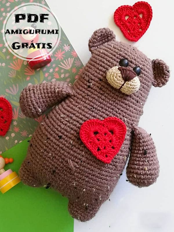 Urso Bonitinho Fácil PDF Crochê Receita de Amigurumi Grátis