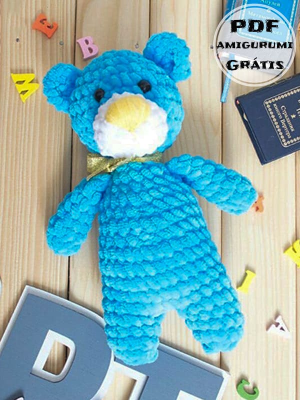 Urso Bonitinho Ted Amigurumi Receita de PDF Grátis 