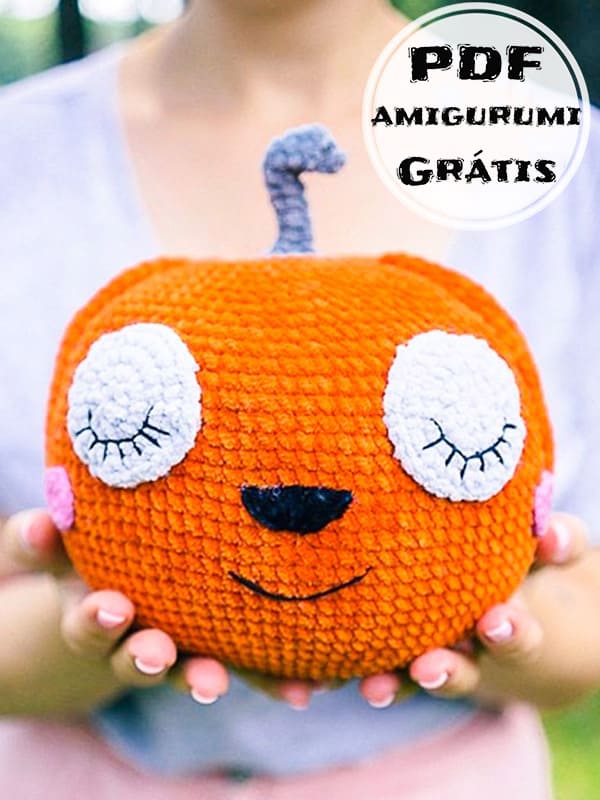 Abóbora de Halloween Amigurumi Receita de PDF Grátis