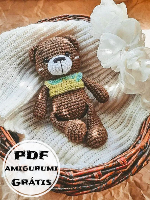 Amigurumi Ursinho de Pelúcia Receita de PDF Grátis