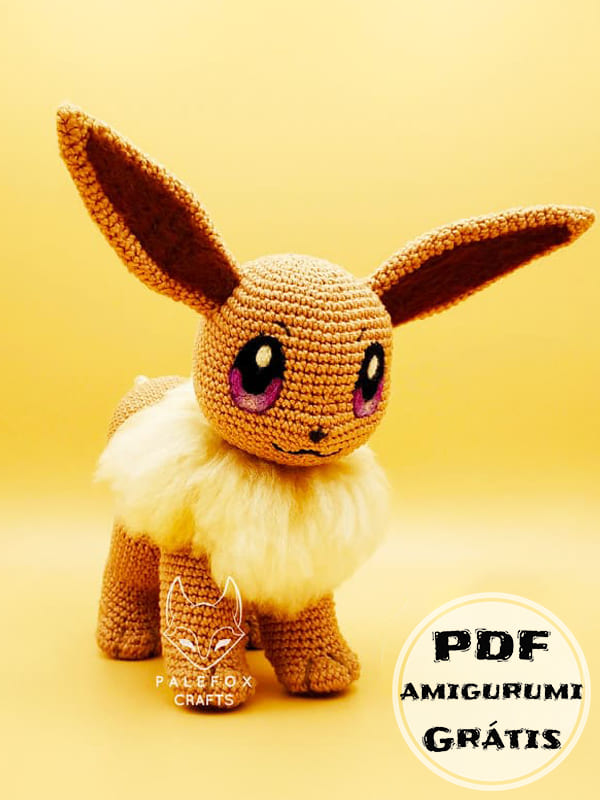 Eevee Amigurumi Pokémon Receita de PDF Grátis