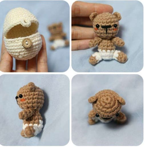 Urso no Ovo Amigurumi Receita de PDF Grátis