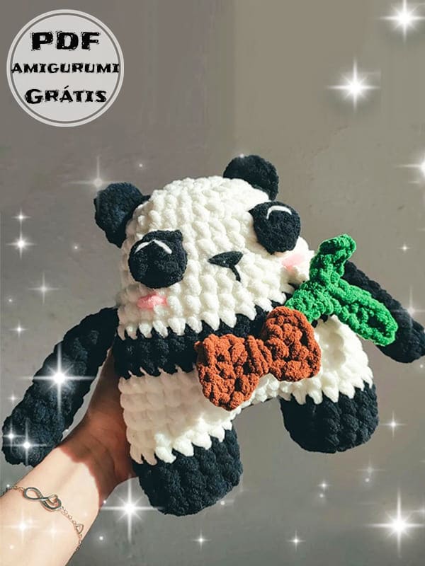 Amigurumi Panda de Pelúcia PDF Receitas Gratis