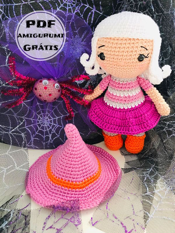 Bruxa Receita Boneca Amigurumi PDF Gratis