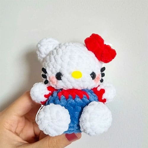 Bebê de Pelúcia Hello Kitty Amigurumi Receita Grátis