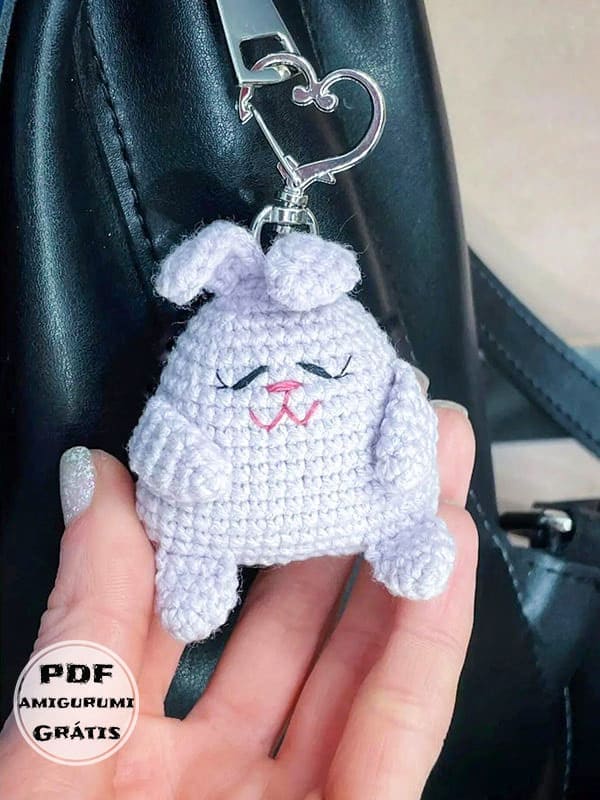 Receita Chaveiro Amigurumi Coelho PDF Gratis 