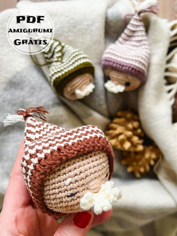 Enfeites de Natal de Crochê Papai Noel Amigurumi Receita