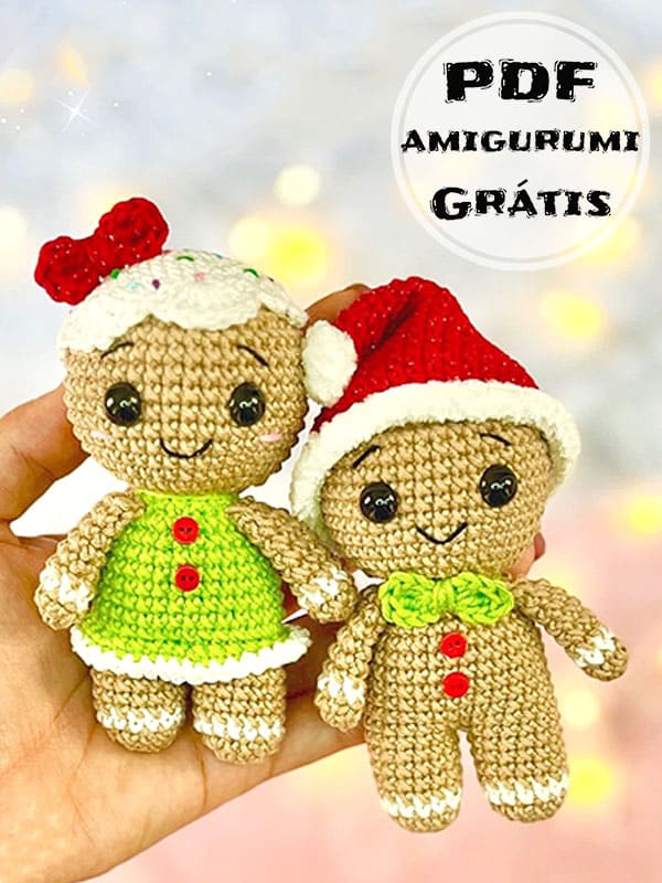 Biscoito de Gengibre Natal Amigurumi Receita -2