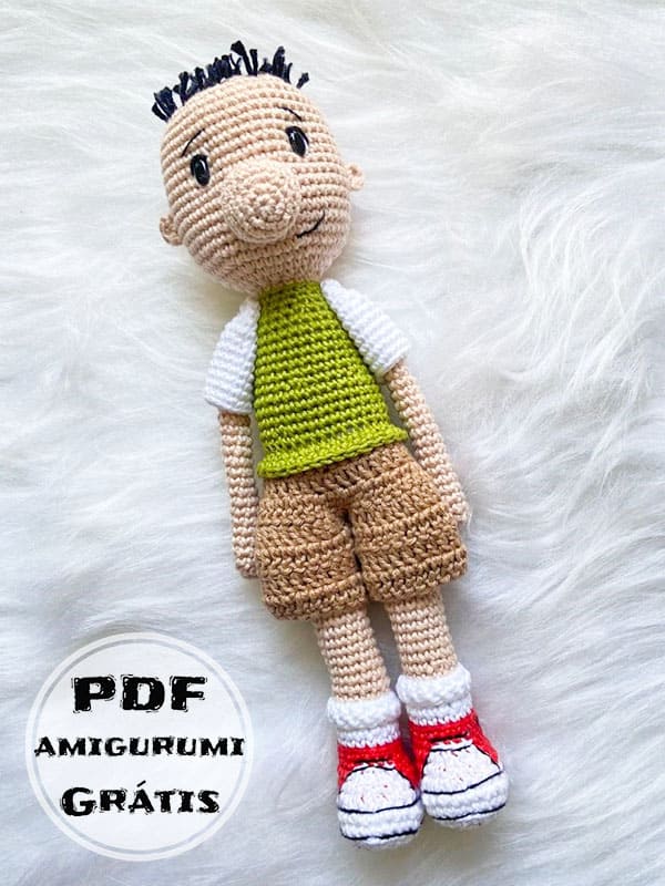 Boneca de Crochê Grátis Doug Funnie Amigurumi Receita -3