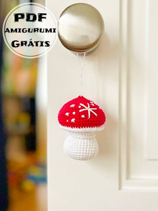 Enfeite de Natal em Crochê Cogumelo Amigurumi Receita
