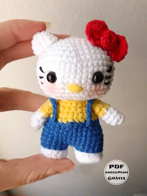 Bonitinho Hello Kitty Amigurumi Receita PDF Gratis