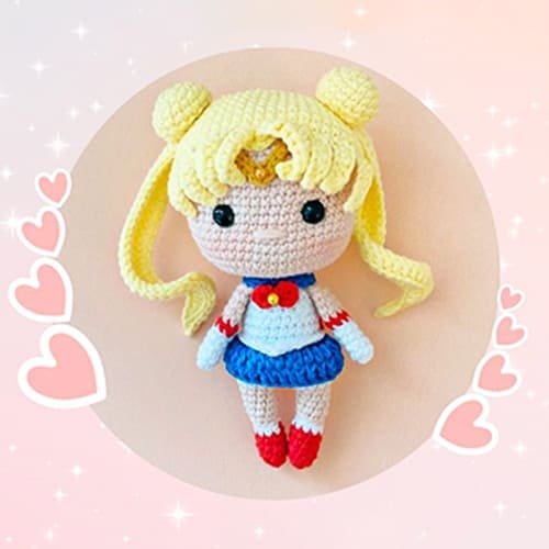 Princesa Da Lua Sailor Moon Boneca Amigurumi Receita